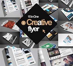 15个创意的商业传单模板：15 in 1 Creative Flyer Bundle